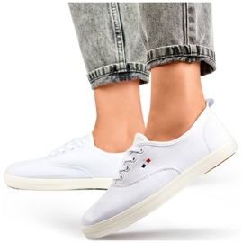 Ženske bijele tenisice HB-6W s bijelim đonom bijela 1