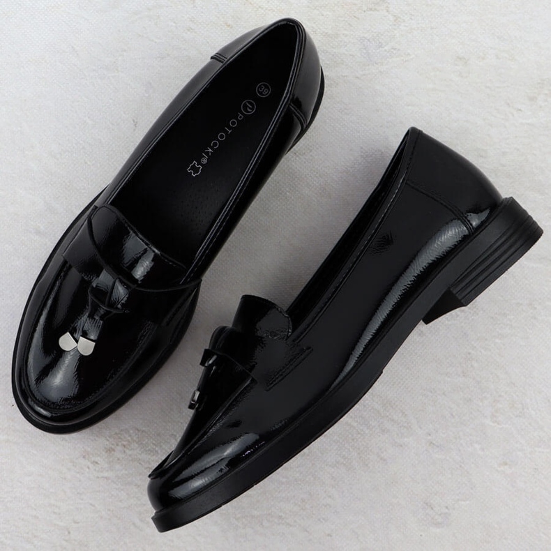 Ženske lakirane cipele Lords Black Potocki SZ12369 crna 2