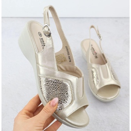 Ženske sandale za udobne bež unisoft 8876 1