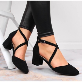 Sergio Leone ženske crne sandale s remenčićima crna 1