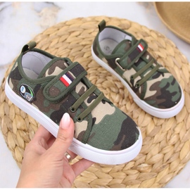 Atletico camo dječje tenisice na čičak zelena 1