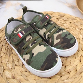 Atletico camo dječje tenisice na čičak zelena 2