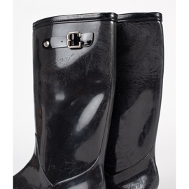 Shelvt Crne lakirane ženske galoše crna 1