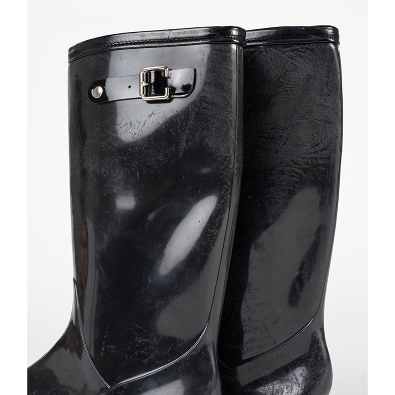 Shelvt Crne lakirane ženske galoše crna 1