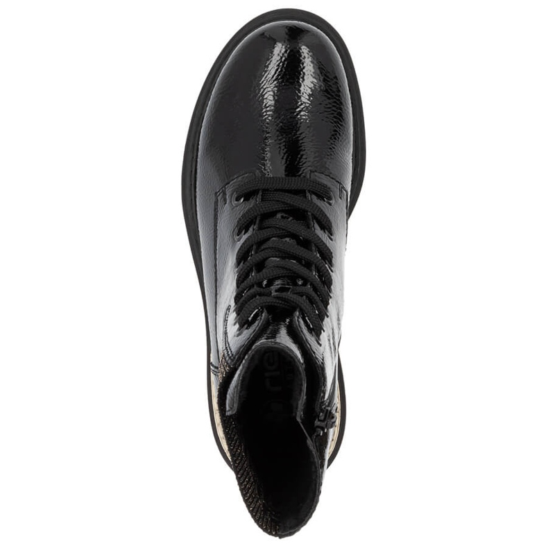 Udobne ženske izolirane crne gležnjače Rieker 72607-00 crna 2