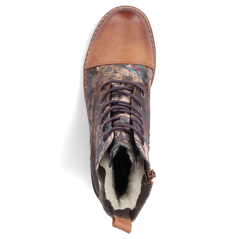 Ženske čizme, izolirane, vodootporne čizme Rieker 94611-90 smeđa 2