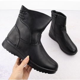 Udobne, izolirane crne ženske čizme Potocki 90314 crna 1