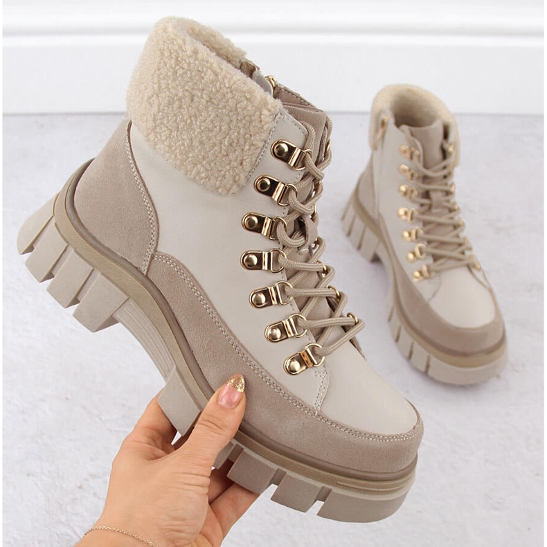 Bež kožne ženske gležnjače Filippo DBT6471 1