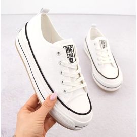 Ženske bijele platform tenisice Big Star NN274205 bijela 1