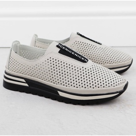 S.Barski Ženske kožne cipele, Openwork Beige S. Barski LR51-672 bež 2