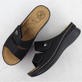 Ženski klizači na klinu -prilagodljivi crni evento 1602 crna 2