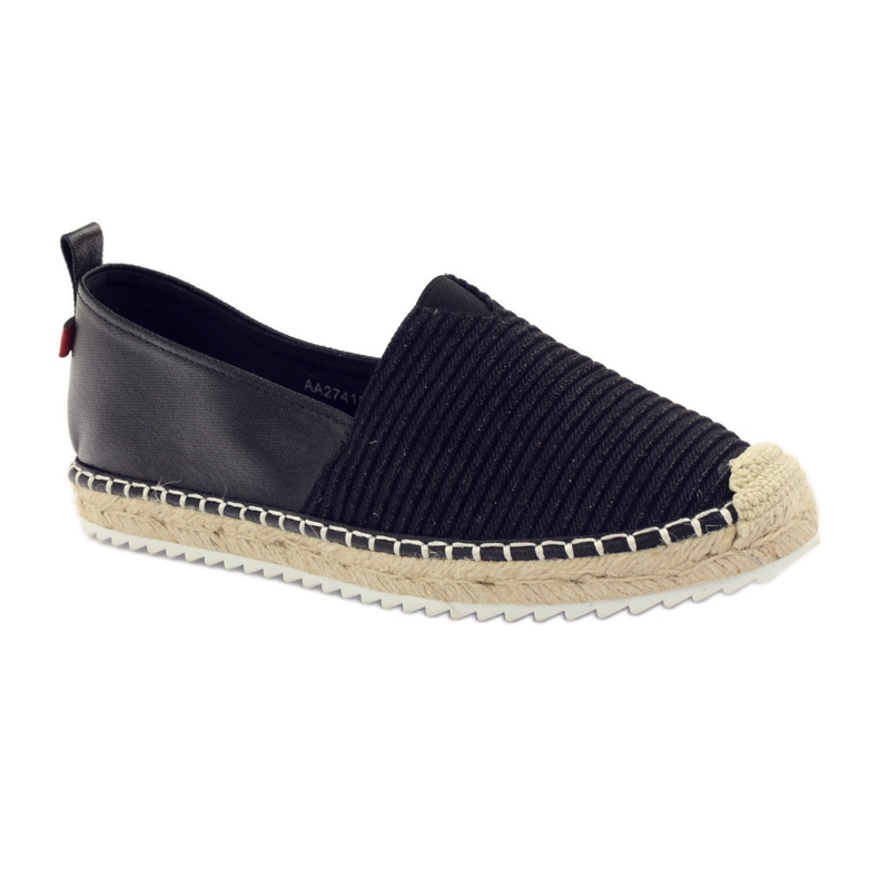 Balerine espadrile Big star 274196 crno smeđa 1