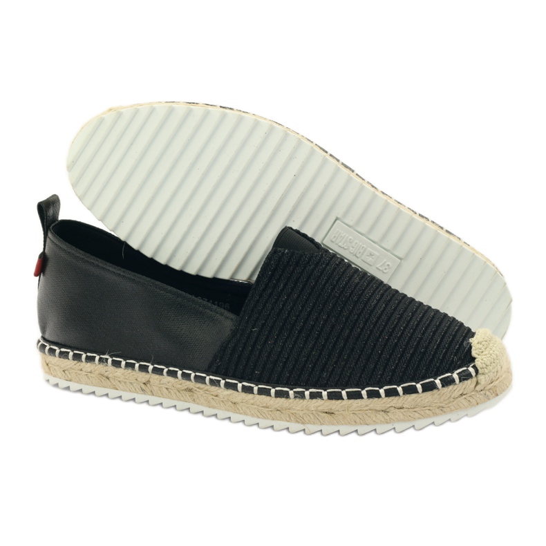 Balerine espadrile Big star 274196 crna smeđa 3