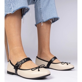 Bež ženske balerine s lukom 1