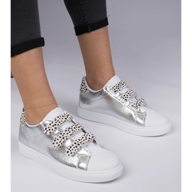 Srebrne tenisice sa životinjskim čičak završetkom srebro 1
