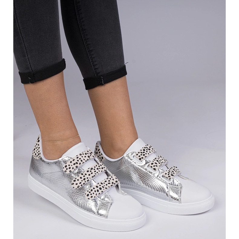 Srebrne tenisice sa životinjskim čičak završetkom srebro 2