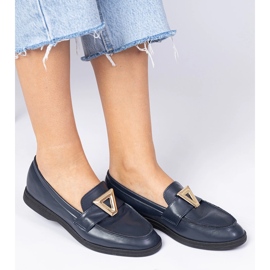 Ženske natikače mornarice s elegantnim ukrasom plava 2