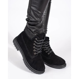 Original Walkman Shoes Crne kožne čizme crna 2