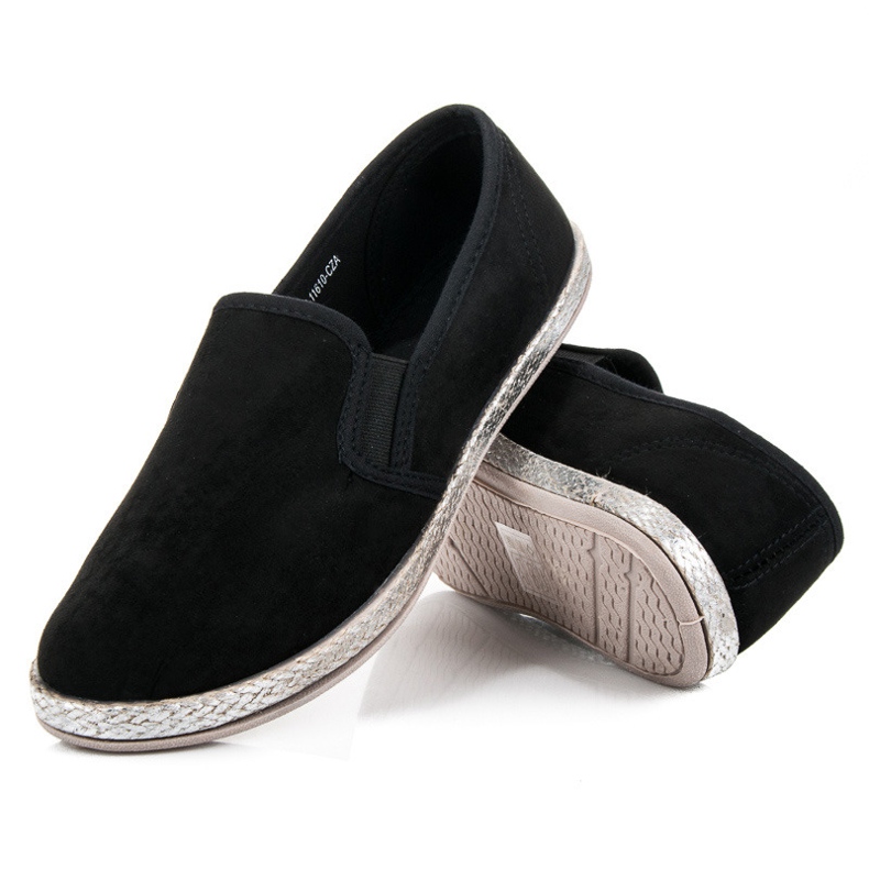 Mckeylor Slip on espadrile od antilopa crno 2