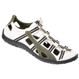 Olivier Muške kožne kožne biciklističke cipele 262kz bijele sa zelenom bijela 2