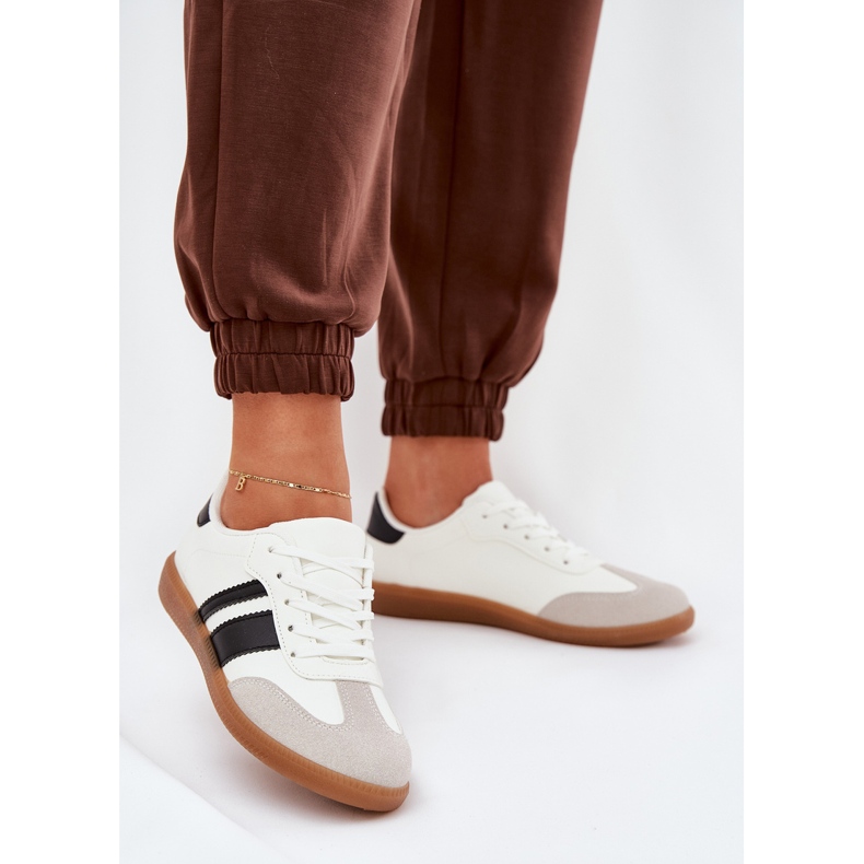 Niske ženske tenisice s eko kožom bijele boje bijela 2