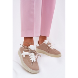 Niske ženske sportske cipele bež 2