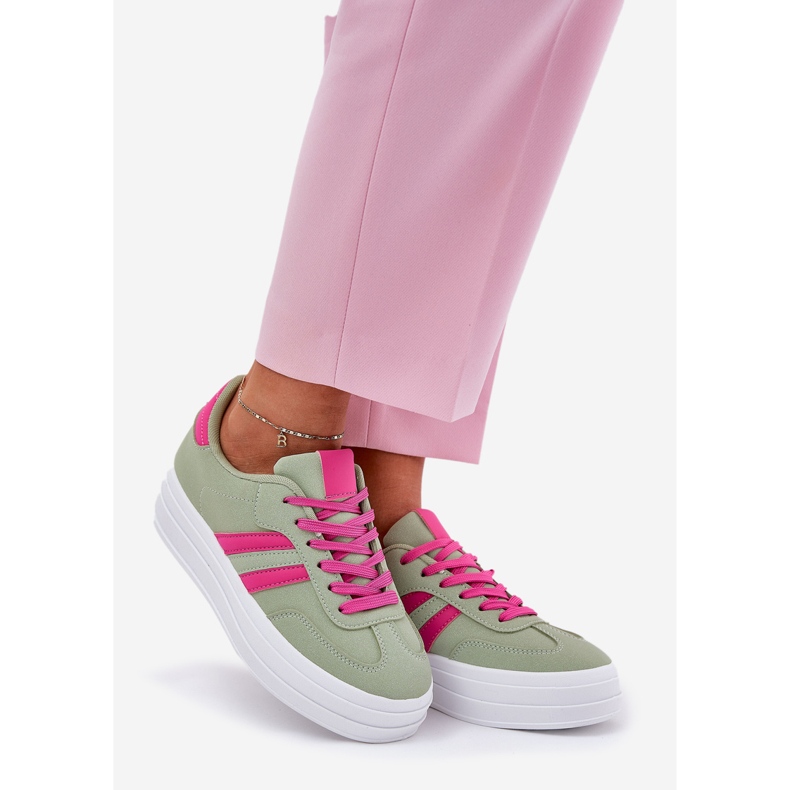 Moderne ženske tenisice na platformi zelene boje zelena 1
