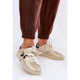 Niske ženske sportske cipele zlatne zlatna 2