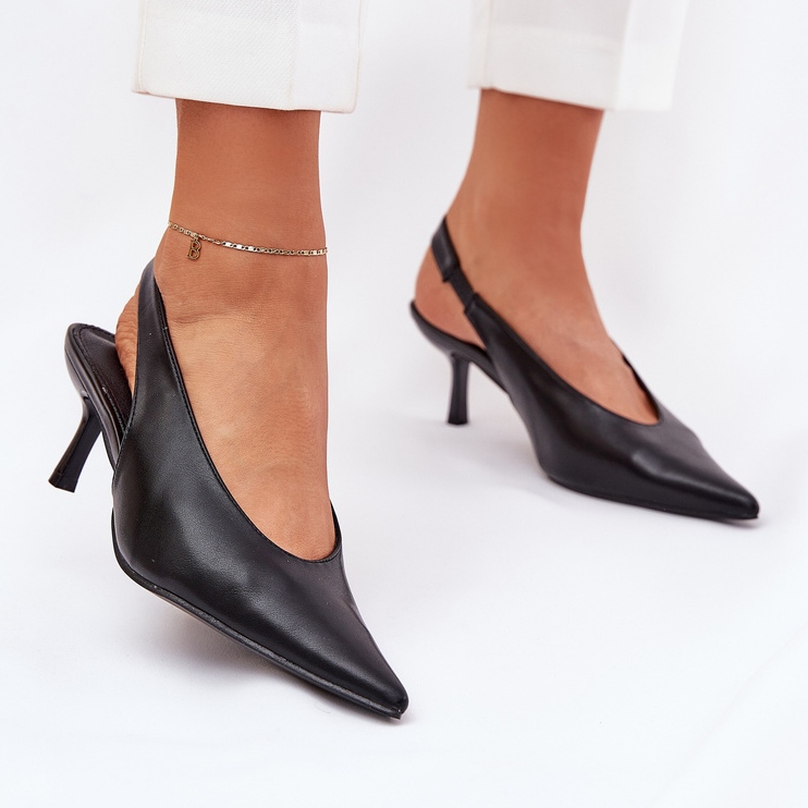 Visoke potpetice s vanjskom eko ​​kožnom petom crna 2