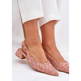 Ženske pletenice s nježnom višebojnom visokom petom raznobojna 1