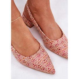 Ženske pletenice s nježnom višebojnom visokom petom raznobojna 2