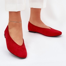 Klasične balerine s Eco Suede Red crvena 2