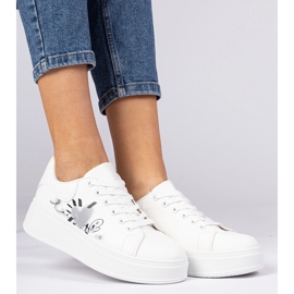 Bijele tenisice ženske sportske tenisice s tiskom bijela 1