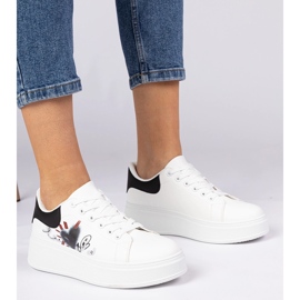 Bijele i bijele tenisice ženske sportske tenisice s tiskom bijela 1