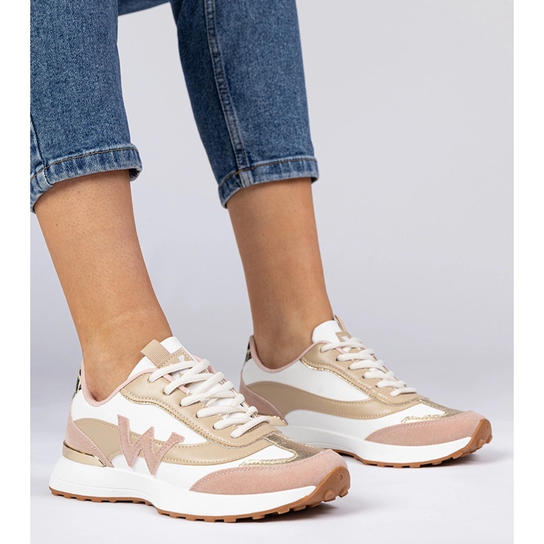 Bijele i ružičaste ženske tenisice s dodatkom leoparda bijela 1