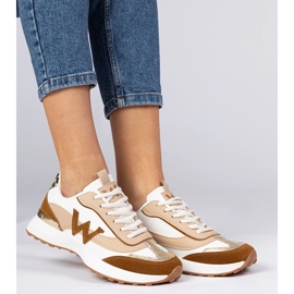 Bijelo-smeđe ženske tenisice s dodatkom leoparda bijela 1