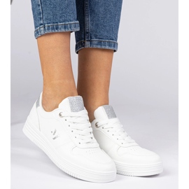 Ženske bijele tenisice sa srebrnim sjajem bijela 1