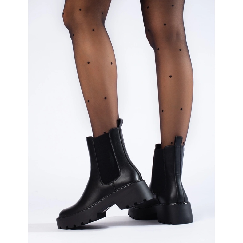 Chelsea čizme na platformi Sergio Leone crna 2