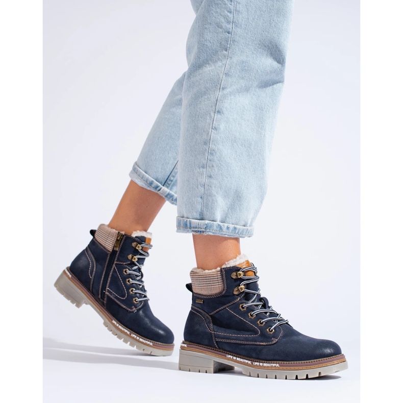 Ženske tamnoplave čizme plava 2