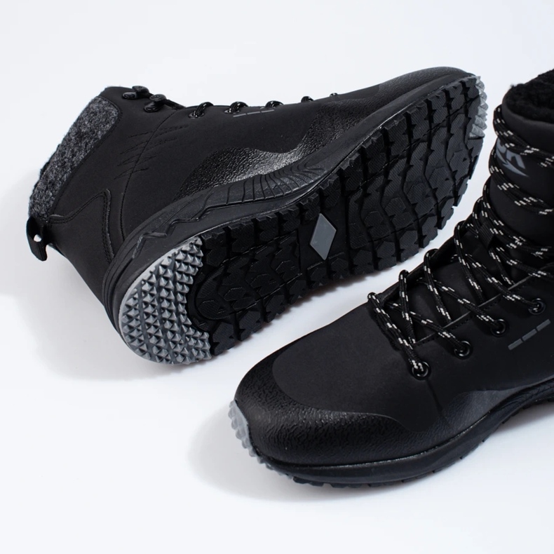 Muške visoke trekking cipele Dk, izolirane crne crna 2