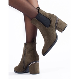 Vinceza tamnozelene gležnjače od brušene kože zelena 2