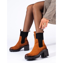 Camel gležnjače sa širokom petom Potocki smeđa 1