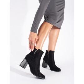 Crne čizme od brušene kože na stupu crno 1