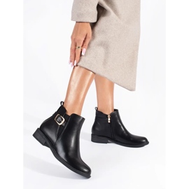 Crne ženske Chelsea čizme sa zlatnim elementima crno 1