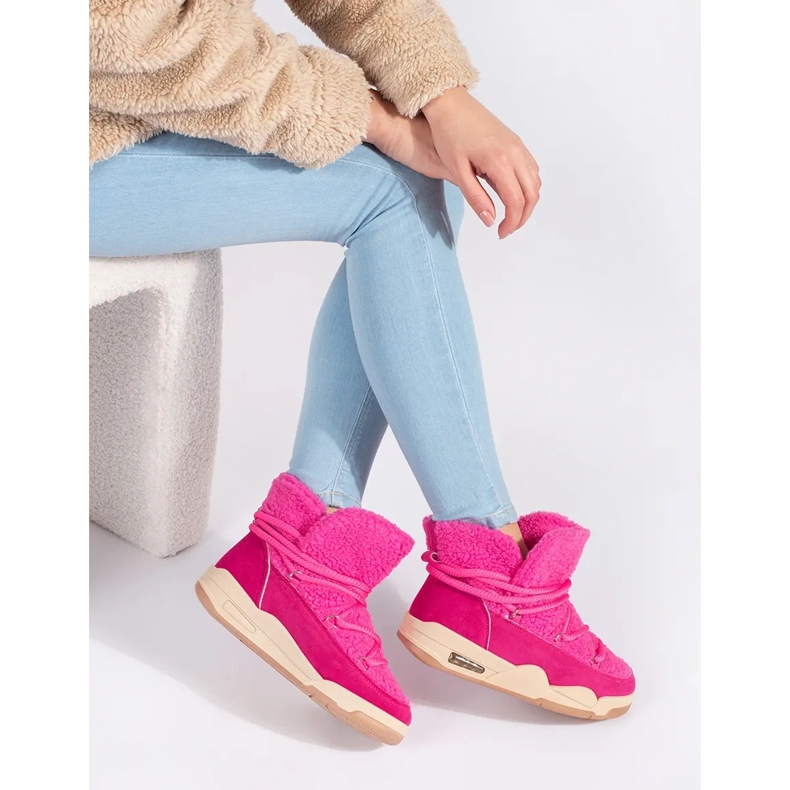 Seastar Ružičaste ženske čizme za snijeg s debelim potplatom ružičasta 2
