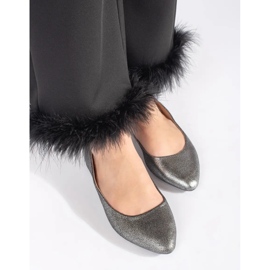 Ženske sive svjetlucave balerinke siva 2