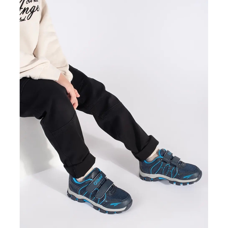 Mornarsko plave sportske cipele za dječake s čičkom plava 2