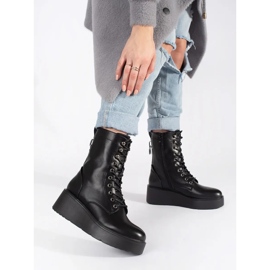 Seastar Crne ženske radničke cipele sa debelim đonom crno 1