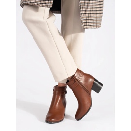 Smeđe kožne ženske gležnjače Sergio Leone smeđa 1