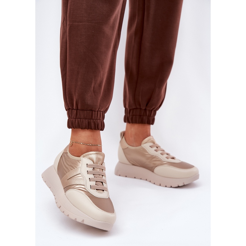 Vinceza Ženske sportske cipele na Vincez platformi 58510 Zlotys zlatna 2